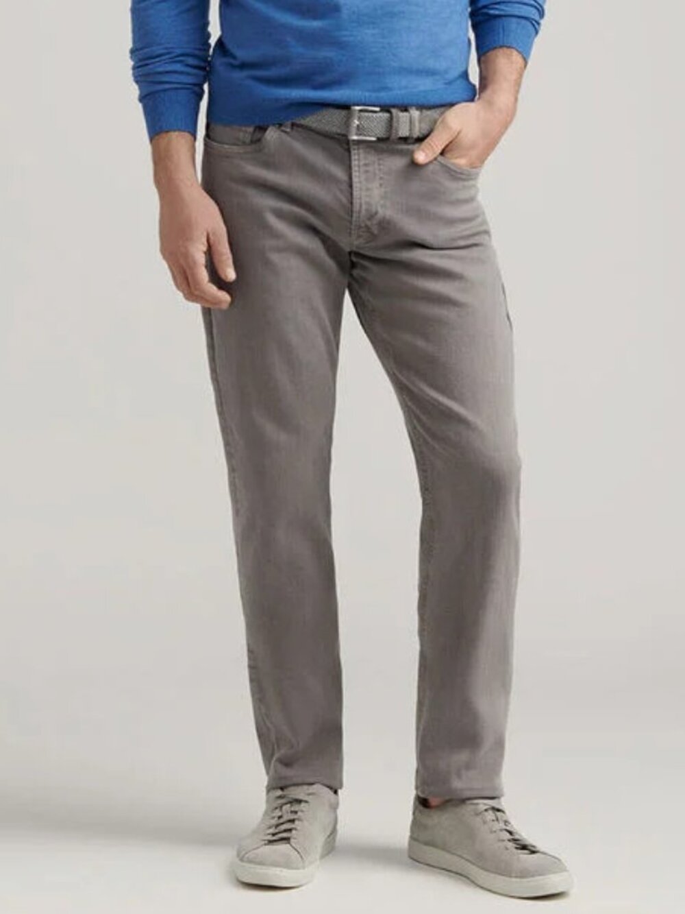 NWT Peter Millar Crown Crafted Fairfield Garment Dyed Denim: Oslo Grey (34x32)